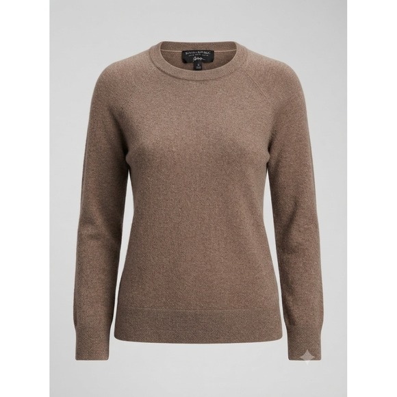 Banana Republic Sweaters - Banana Republic Women Brown 100% Merino Extra Fine Wool Crewneck Sweater Sz Med